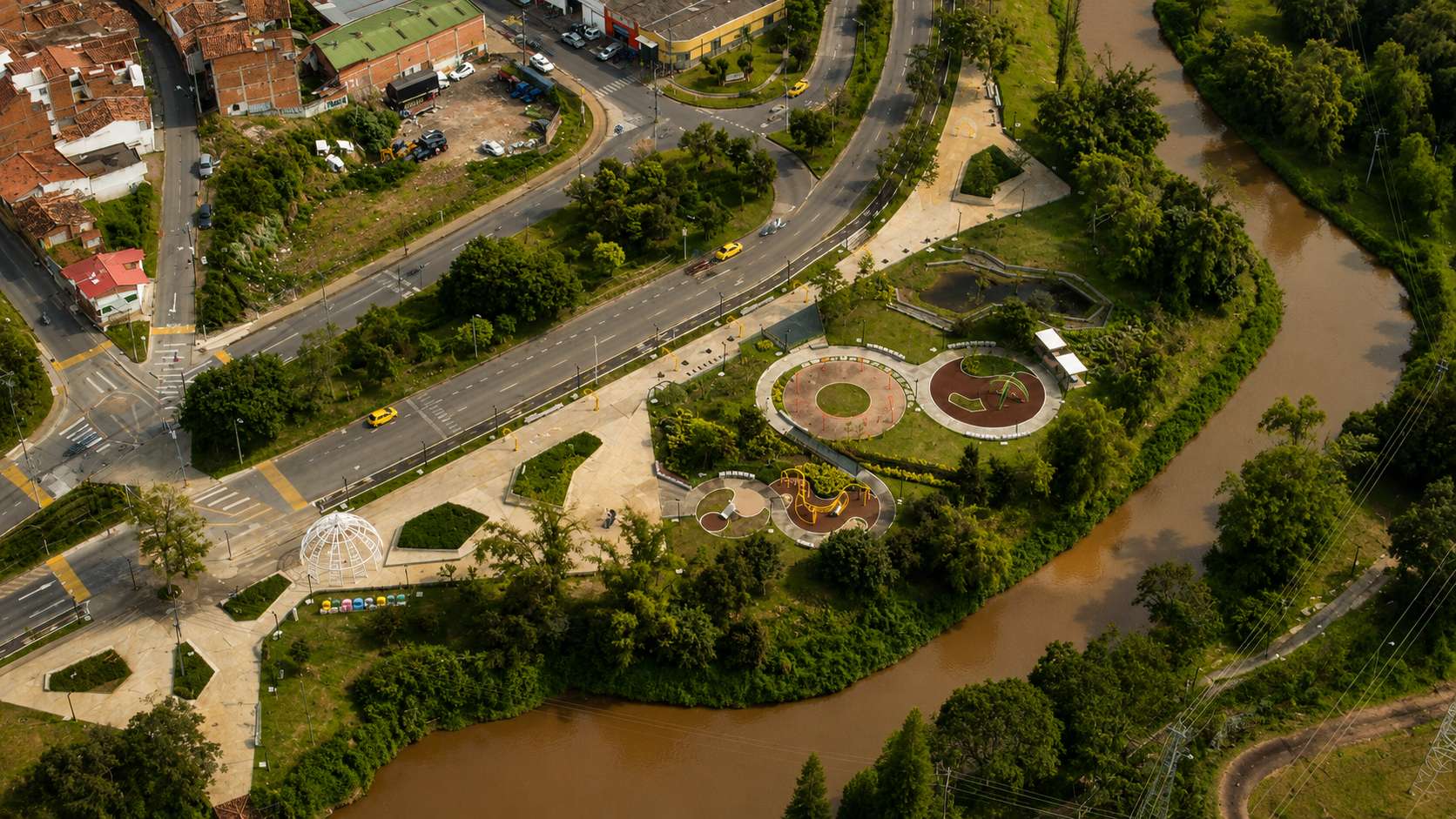 Ecological river park designed to restore biodiversity while creating inclusive public spaces for the community.