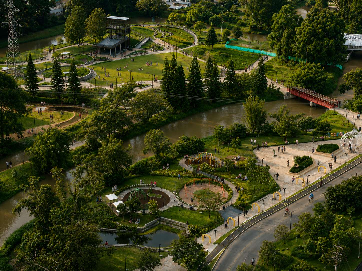 Contemporary memorial park demonstrating how landscape architecture can integrate remembrance, ecology and community life.